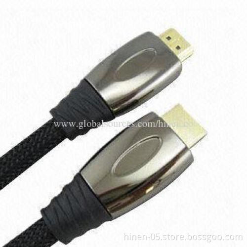 Metal Hood HDMI®/AV Cables with Metallic Over-mold, Signal Amplifier Technology